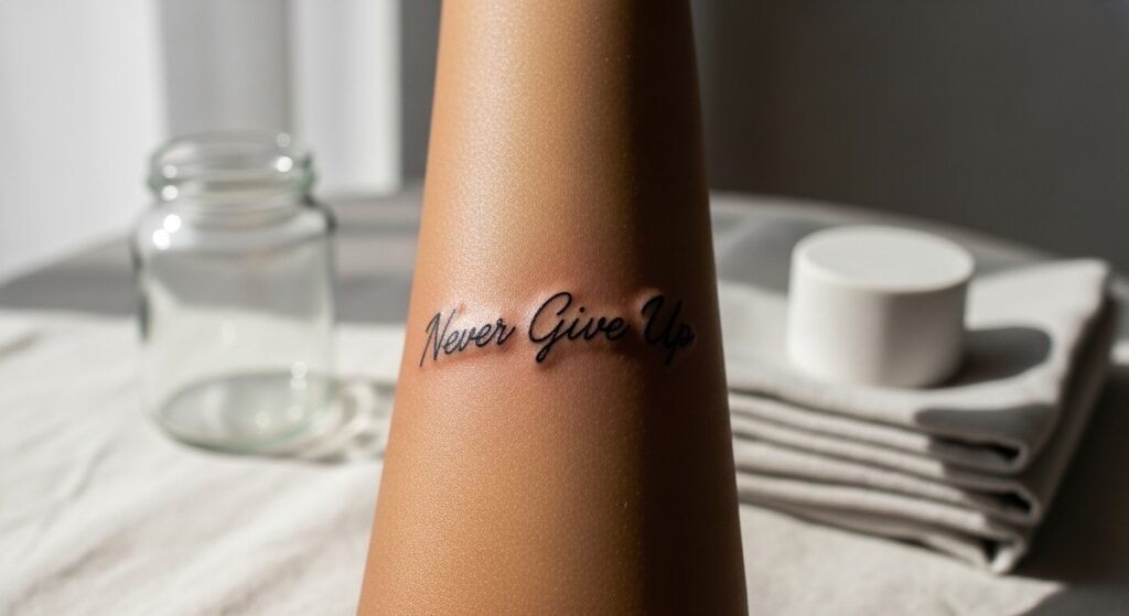 How to Combine a Never Give Up Tattoo with Other Elements for a Stunning Cohesive and Deeply Meaningful Design