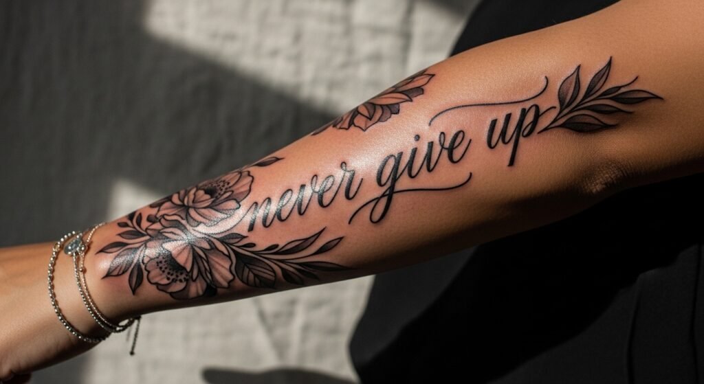 28 Jaw-Dropping Never Give Up Tattoo Sleeve Ideas That Are Bold Dramatic and Absolutely Awe Inspiring