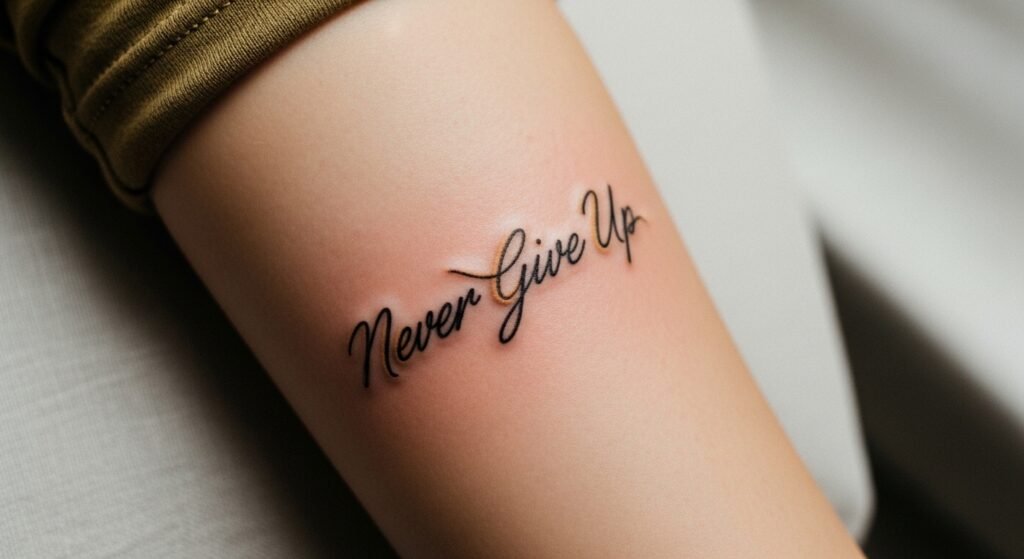 How to Care for a Never Give Up Tattoo So It Stays Bold Vibrant and Perfectly Healed for Many Years