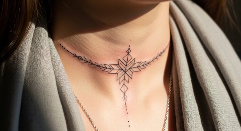 27 Aesthetic Small Collar Bone Tattoo Men Designs That Are Effortlessly Cool