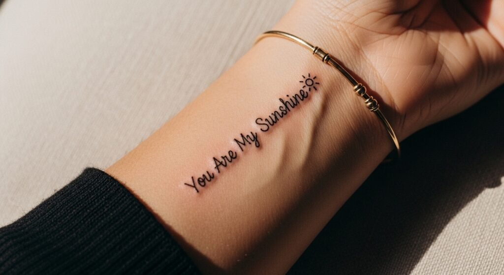 28 Trendy You Are My Sunshine Tattoo Wrist Ideas for Everyday Wear