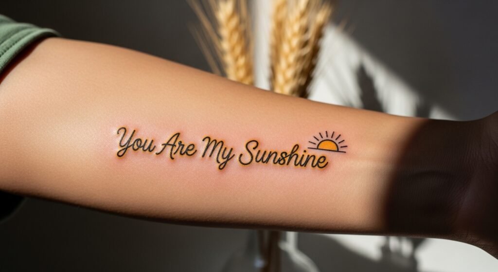 How to Beautifully Incorporate a Sun into Your You Are My Sunshine Tattoo